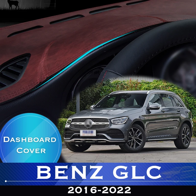 Para el Benz de Mercedes GLC Clase Coupe X253 C253 GLC300 200 220 2016-2022 Coche Dash Evite la Luz de la Almohadilla de Instrumento de la Plataforma de Escritorio de la Cubierta de la Mat . ' - ' . 0