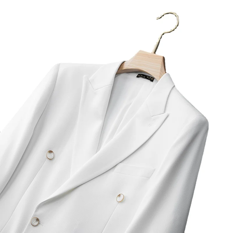 Nueva Llegada de la Moda de Blanco Doble botonadura de Banquetes Vestido de Abrigo de los Hombres de la Boda Vestido de Traje Más Tamaño XL 2XL 3XL 4XL 5XL 6XL 7XL . ' - ' . 0