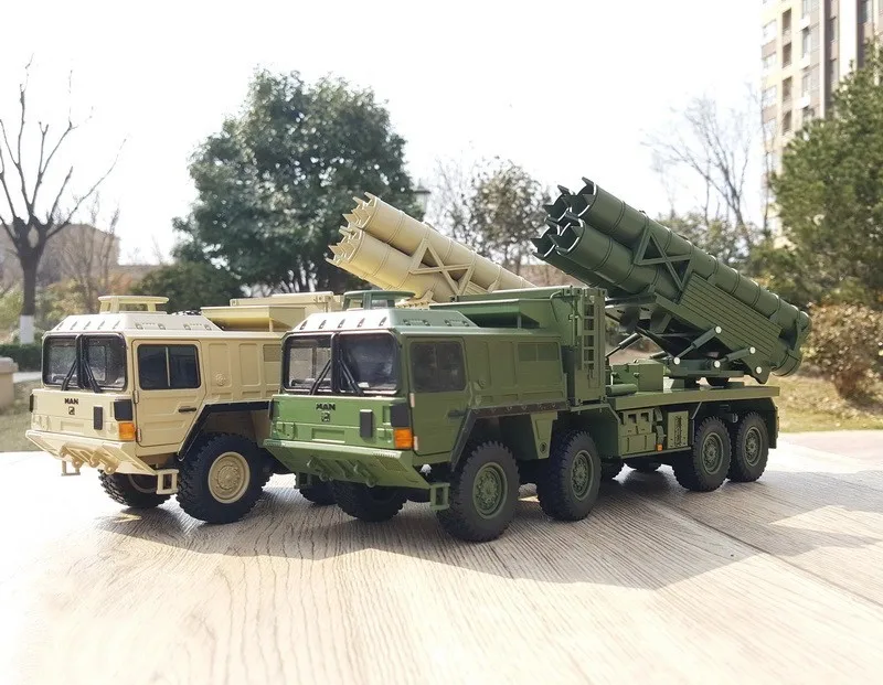 De aleación Modelo de Regalo 1:32 Escala de HOMBRE Off-Road Táctica Militar de Camiones,con Misiles Camión de Transporte de Vehículos DieCast Modelo de Juguete . ' - ' . 0