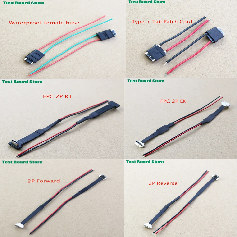 Placa de prueba 1pcs USB Tipo-C de nuevo Clip de Carga Inalámbrica FPC Cable Flexible 2Pin 3 patillas R1 EK Descifrado Además de la Soldadura de Alambre Waterpro . ' - ' . 0