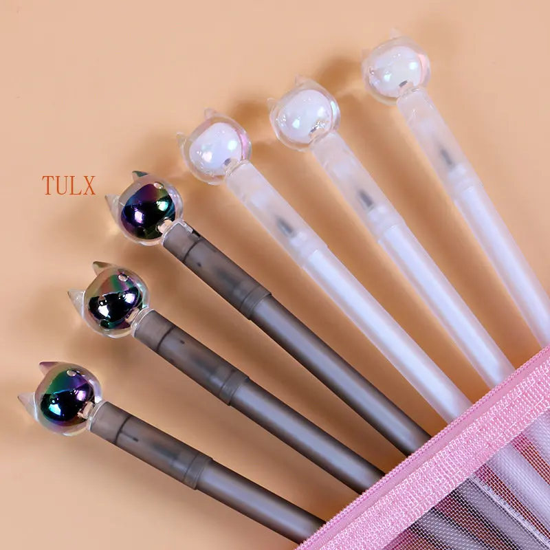 TULX kawaii plumas lindo de papelería, bolígrafos de gel de la escuela de niños de los suministros de los corrales de papeleria kawaii bolígrafo borrable . ' - ' . 0