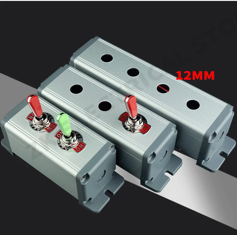 12 mm Interruptor de Botón de 3 y 2 Engranaje Más de Aleación de Aluminio de la Caja de Montaje de palanca Basculante 250v15a . ' - ' . 1
