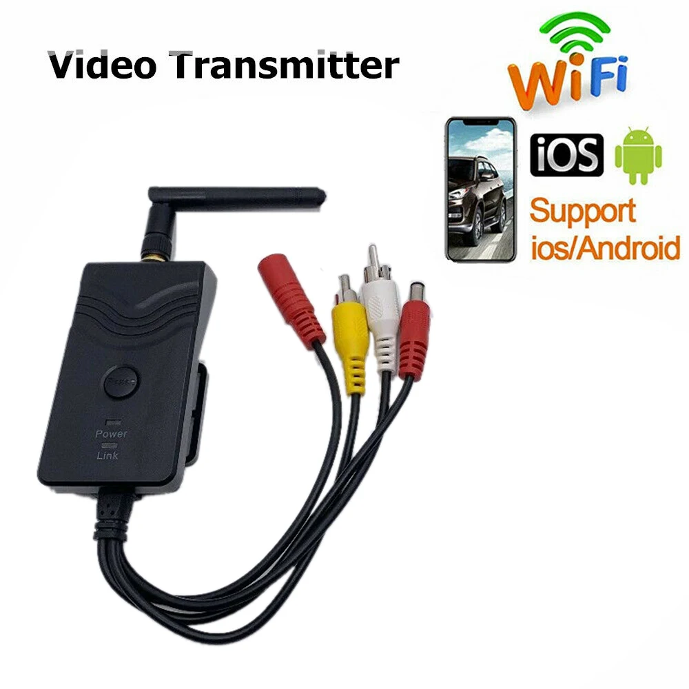 Transmisor wi-fi Repetidor de Señal Inalámbrica de la Vista Posterior del Coche Cámara de reserva para el iPhone IOS & Android 903S HD PK 903W,Negro . ' - ' . 1
