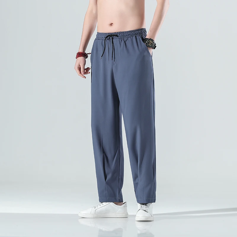 Hombres Ropa De Color Sólido 2023 Pantalones Primavera Verano Casual Harajuku Delgada Trotar Macho Transpirable Harem . ' - ' . 1