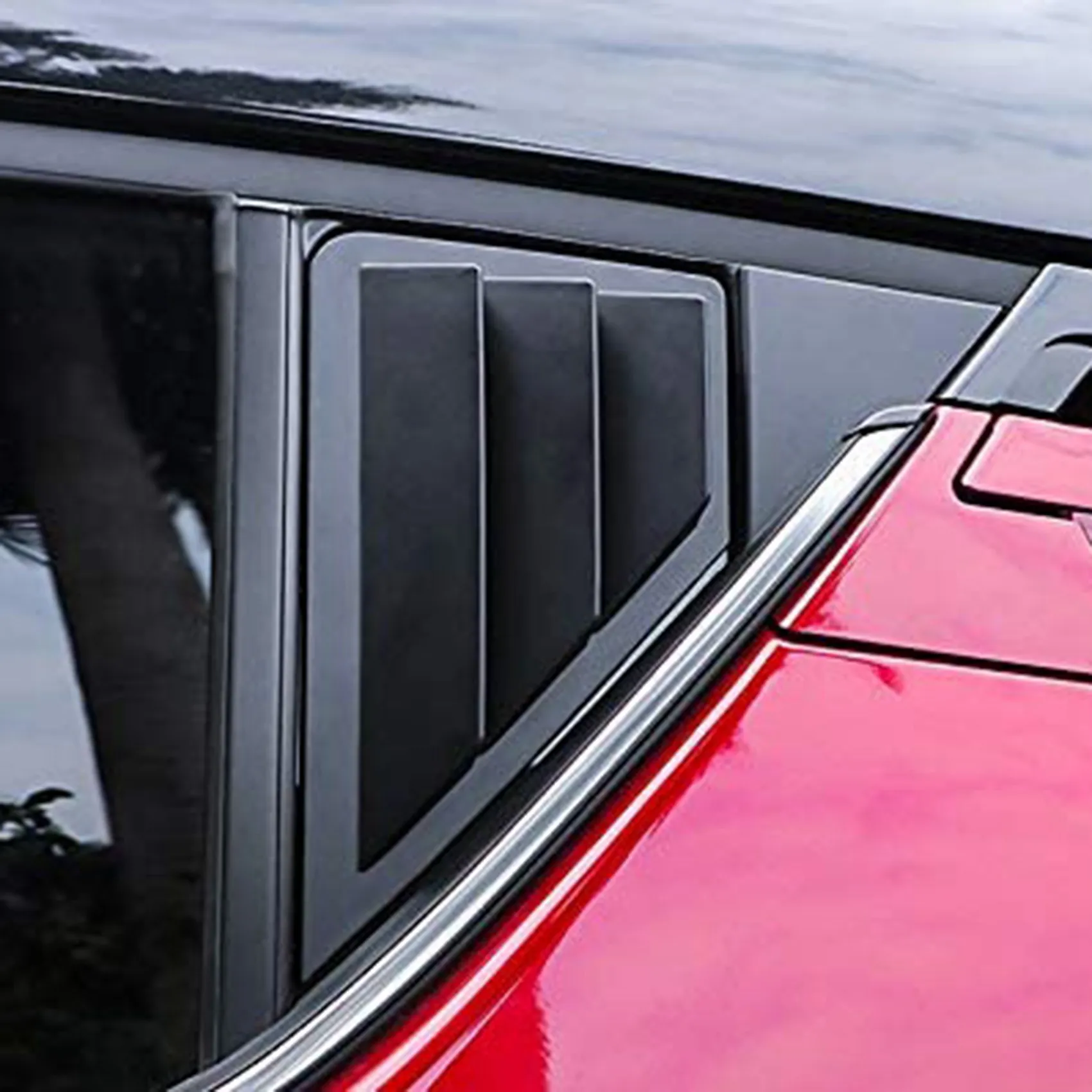 Para el Toyota C-HR CHR 2016 - 2021 Coche Accesorios Coche Posterior de la Ventana Lateral de las Rejillas de Ventilación de la Cubierta de Recorte Automático Decorativos . ' - ' . 2