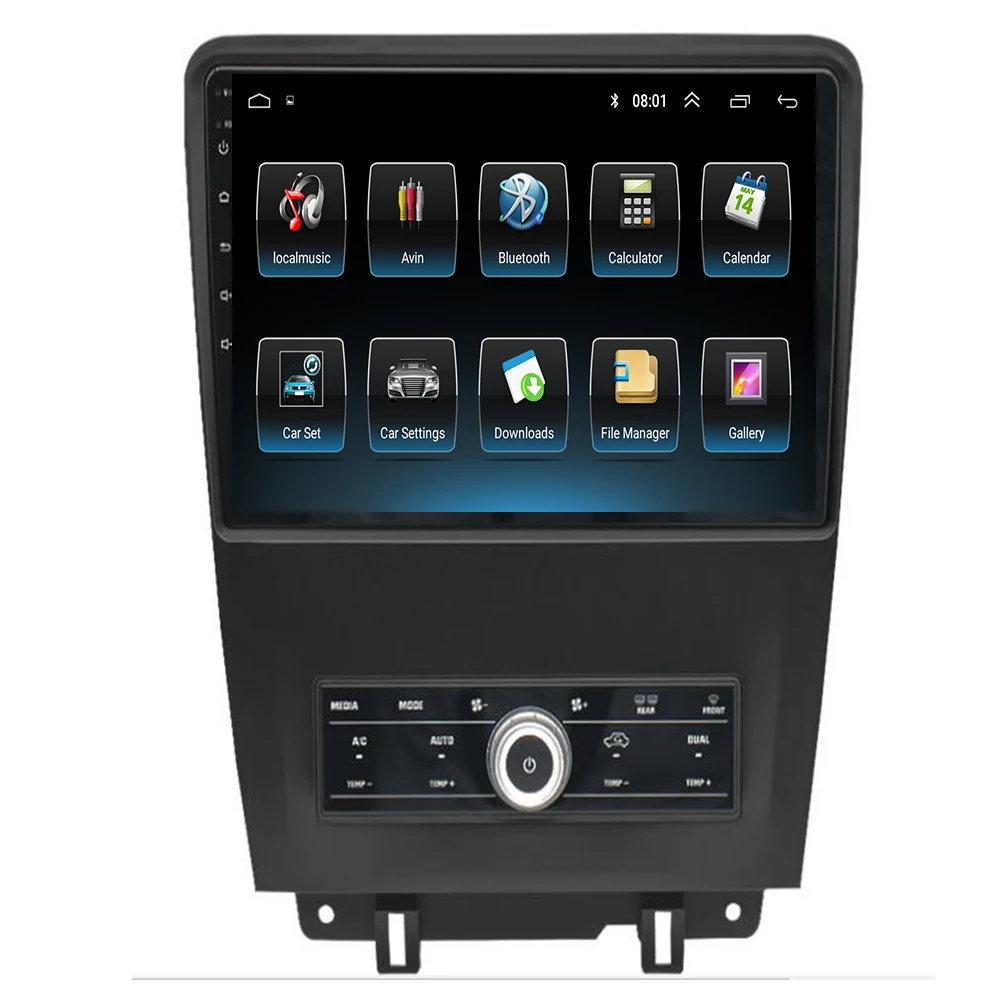 Radio de coche Para Ford Mustang 2010-2014 2Din Android Octa Core Estéreo del Coche DVD GPS de Navegación Reproductor de QLED Pantalla Carplay . ' - ' . 2