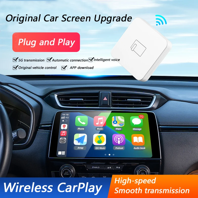 5G Bluetooth Carplay Inalámbrica para Nissan Camry Mercedes Toyota Mazda Citroen Audi, Land Rover Modelo de Volkswagen, Ford, Opel IOS 15 . ' - ' . 2