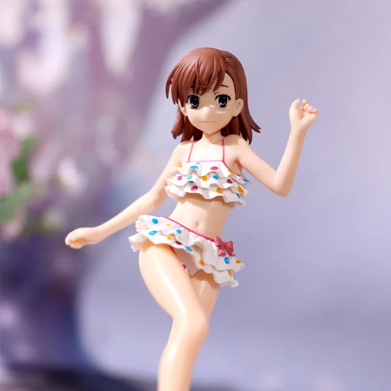23cm Kawaii Misaka Mikoto Traje de baño de Anime figuras de Acción, Juguetes de PVC Lindo Cierta Mágico Índice Sexy Muñecas Decoración de la Habitación de Regalos para Niños . ' - ' . 2