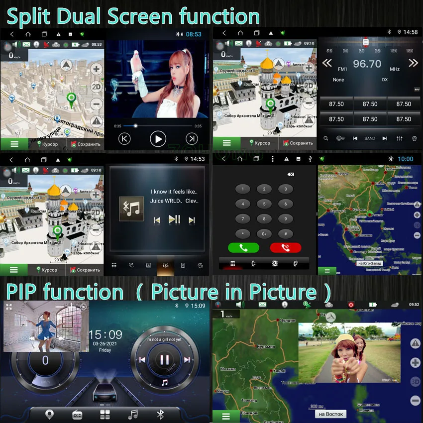DSP Carplay Para Toyota RAV 4 RAV 4 GPS Android Auto Multimedia Reproductor de Vídeo Jefe de la Unidad de Autoradio de Navegación de Audio Estéreo de la Radio del Coche . ' - ' . 3