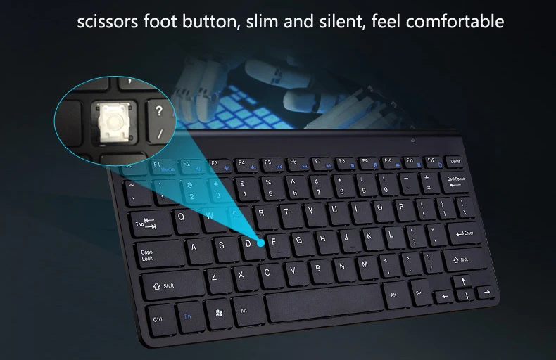 2.4 G Teclado Inalámbrico y Ratón Mini Teclado Multimedia Mouse Combo Set Para el Cuaderno del ordenador Portátil Mac de Escritorio de PC TV Suministros de Oficina . ' - ' . 4
