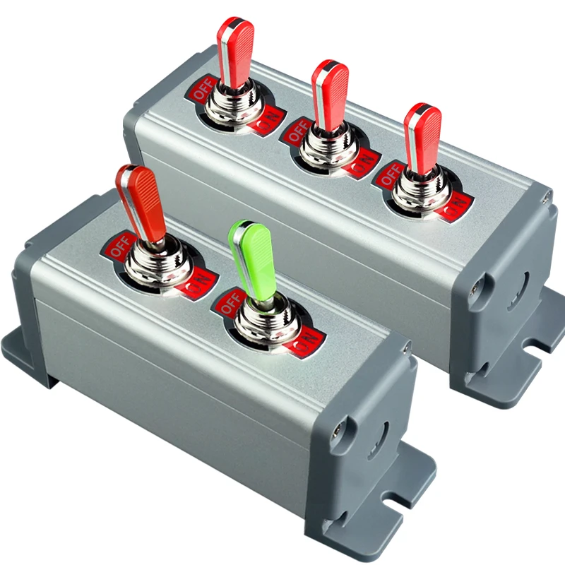 12 mm Interruptor de Botón de 3 y 2 Engranaje Más de Aleación de Aluminio de la Caja de Montaje de palanca Basculante 250v15a . ' - ' . 4