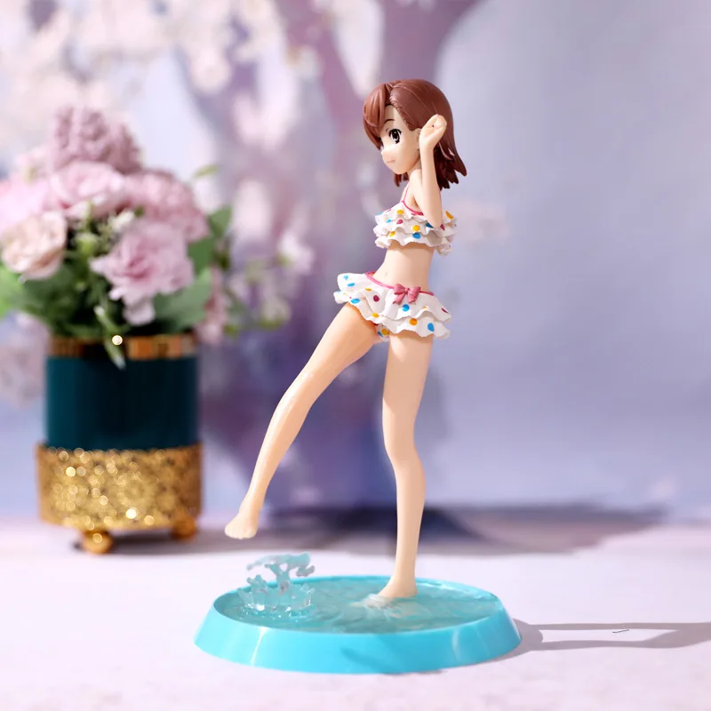 23cm Kawaii Misaka Mikoto Traje de baño de Anime figuras de Acción, Juguetes de PVC Lindo Cierta Mágico Índice Sexy Muñecas Decoración de la Habitación de Regalos para Niños . ' - ' . 4