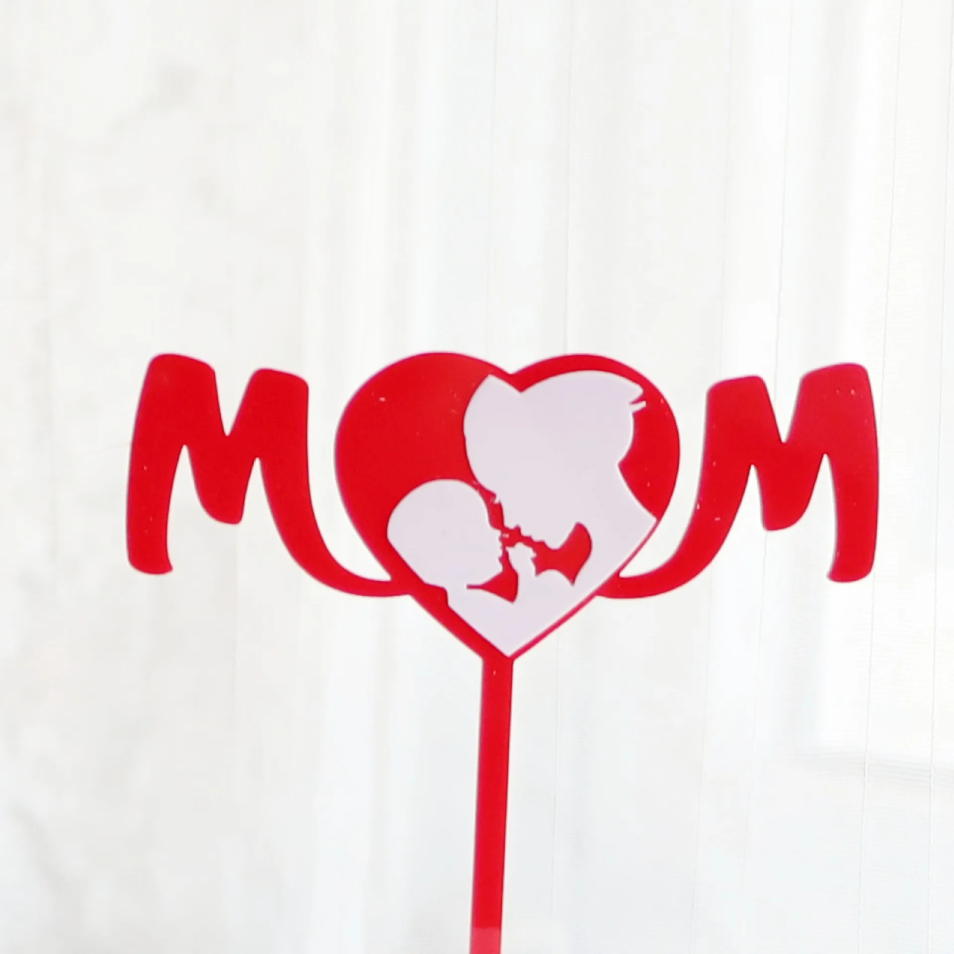el amor de Mamá el Día de la Madre Parte Acrílico Cake Toppers Rosa Roja la Mejor Madre Topper de la Torta para la Mamá de la Fiesta de Cumpleaños de la Torta de Decoraciones de Regalo . ' - ' . 5