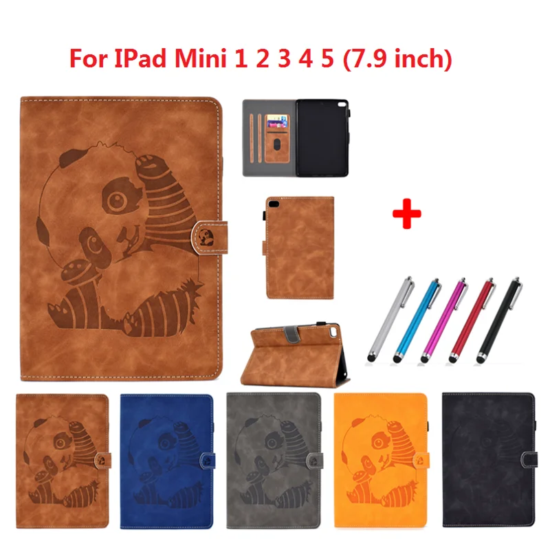 Tapa Soporte caja de la Tableta Para el iPad Mini 5 Caso de Mini 4 Panda Funda Para iPad Mini 3 2 1 Caso de 7.9 pulgadas, Tapa de Protección de Coque de la Pluma . ' - ' . 5