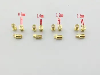 100 piezas de Oro SMA hembra jack de la soldadura del PWB de clip de 0,8 mm 1,0 mm 1,2 mm 1.6 mm ge montaje conector de RF