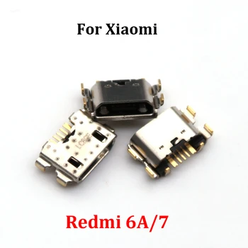 100PCS/Lot Xiaomi Mi Play / A2 Lite / Redmi 6A 7 / Redmi 6 PRO USB Cargador de Muelle de Carga Enchufe del Conector Jack del Puerto de Enchufe