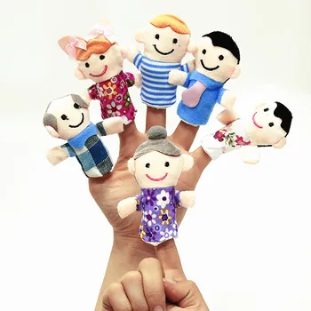 10set popular de Nueva Felpa linda Muñeca con el Dedo de los Pies de dibujos animados Animales Dedo Muñeca de Juguete de la Felpa para los Niños de Educación preescolar del Juguete de la Felpa