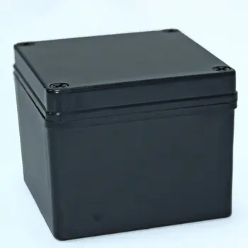 125*125*100mm de color Negro retardante de la terminal de la caja de conexiones caja divisora plástico impermeable electrónica de control sobre el recinto