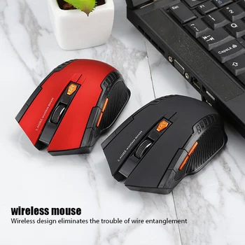 1600DPI 2.4 GHz Wireless Optical Mouse Gamer Para Juegos de PC Portátiles de Juego de Ratones Inalámbricos Con Receptor USB Portátil Accesorios
