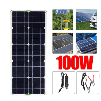 18v conjunto de Panel Solar 100W Generador de Energía Solar Sistema de la red de Alimentación de 2A Casa, Sistema de Energía Solar