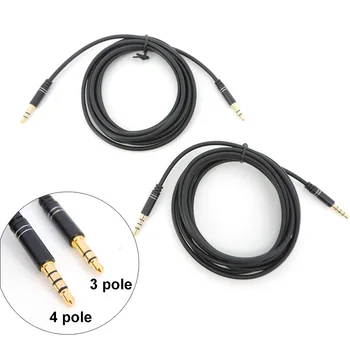 1m 2m 3 4 Polos de Audio Aux Micrófonos Estéreo Jack de 3,5 mm macho a Macho Cable de Extensión de conector extender para vivir Cable de los Auriculares t1