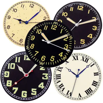 33.5 mm Número Romano/Árabe Reloj Marca las Piezas Encajan NH35A NH36A MIYOTA DG ETA 2836 33.5 mm Cremoso Amarillo/Negro Dial Reloj de la Cara Luminosa