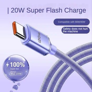 6A 120W USB Tipo C Cable Super Rápido Cargador Cable de 0,25 M/1M/2M de Carga Rápida USB Cable Para Huawei Samsung Teléfono Xiaomi Cable de Datos