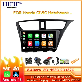 8G+128 GB Android Radio del coche de GPS del reproductor de vídeo para Honda CIVIC Hatchback 2012-2017 Coche reproductor multimedia carplay android auto