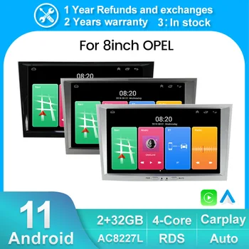 8Inch Android 11 para Opel GPS Multimedia de la Radio del Coche Reproductor de Vídeo de Navegación Astra Vectra Antara Zafira Corsa Combo Stereo Carplay