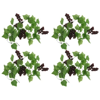 8X Artificial de la Uva de la Vid Guirnalda de Frutas Para el Hogar de la Decoración del Jardín