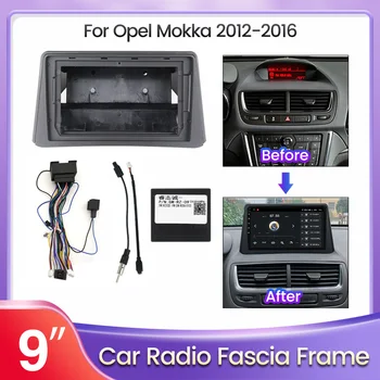 9 pulgadas 2din Coche el Marco de Audio de la Radio del Coche de la Fascia Adaptador para el Opel Mokka 1 2012 - 2016 GPS DVD/CD Embellecedor de la Tapa de la Instalación del Panel de