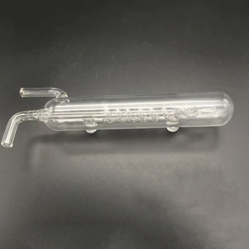 Acuario de Vidrio de burbujeo de CO2 dióxido de carbono tubo recto pelele de vidrio de Alta eficiencia espiral de la burbuja detector Anti-corrosión