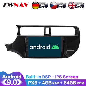 Android 9.0 4+64G PX6 DSP Carplay de la Radio de Coche DVD GPS de navegación Para KIA k3 río 2011-2014 Jefe de la Unidad de Multimedia