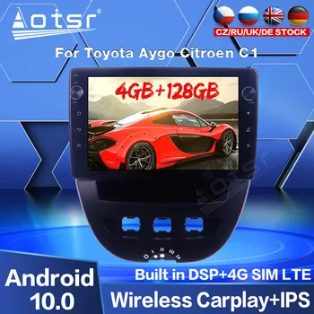 Android Para Peugeot 107 Para Toyota Aygo 2005 - 2014 de la Radio del Coche de Vídeo, el Reproductor Multimedia Navi Estéreo GPS No 2Din DVD Jefe de la Unidad de DPS