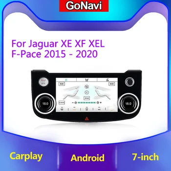 Android Radio de Coche Para el Jaguar XE XF XEL F-Pace 2015 - 2020 Climático de la Junta de CA del Panel LCD de la Pantalla Táctil del Coche Aire acondicionado de Control