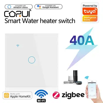 CORUI Tuya Homekit Wifi, ZigBee Smart Caldera Interruptor del Calentador de Agua de 40 A de Apoyo Alexa principal de Google de Voz Temporizador de Control de Automatización