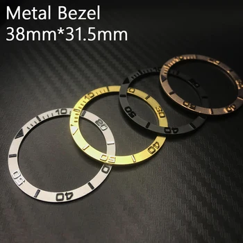 De Metal plano de ezel Inserta 38*31.5 mm de Oro/Plata/Negro/Rosegold Colores Opcionales Modificación Reloj de Piezas de Repuesto MOD Caso Anillo