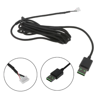 Durable Nylon Trenzado Línea de Ratón USB Cable de Cable de Repuesto Para Razer Imperator/Naga 2014/Hexagrama/Deathadder 2013 Gaming Mouse