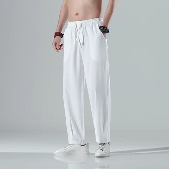 Hombres Ropa De Color Sólido 2023 Pantalones Primavera Verano Casual Harajuku Delgada Trotar Macho Transpirable Harem