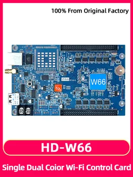 HuiDu HD-W66 Rolling Pie Palabra de la Cartelera de la Placa base Monocromo Pantalla LED de la Tarjeta de Control de Teléfono Móvil de WIFI Y Puerto USB