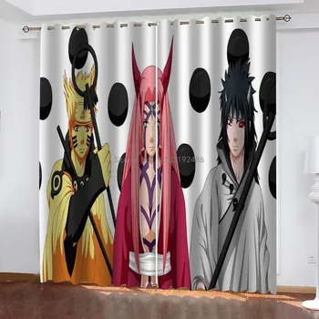 Japón Ninja Uzumaki Uchiha De Naruto Apagón Cortina Dormitorio Sala De Estar De La Casa De Decoración Para La Habitación De Los Niños