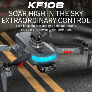 KF108 Motor sin Escobillas FPV Control Remoto Drone 4k Profesional de la Cámara HD GPS Plegable Mini Aviones de Regalo de navidad Juguetes
