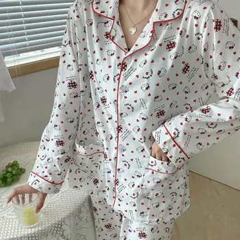 Kawaii Lindo Sanrio Hellokitty Casa De Ropa De Pijama De Algodón Puro Cómodo Suave Regalos De Cumpleaños Novia Regalos De Juguetes Para Niñas