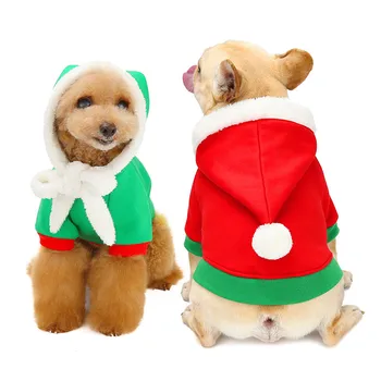 La navidad del Perro de la Ropa de Otoño e Invierno Nueva Lana de Halloween Perro Sudaderas Cómodo y Caliente para Mascotas Ropa de Dos colores Opcionales