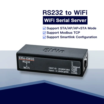 Más pequeño Enano-EW10 de Red Inalámbrica de Dispositivos Modbus TPC IP Función RJ45 RS232 al WIFI de Serie del Servidor