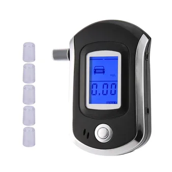 Nueva AT6000 Digital Breath Alcohol Tester Mini Profesional de Golpe Tipo de Probador del Alcohol de la Respiración Conducir Ebrio Analizador de Pantalla LCD