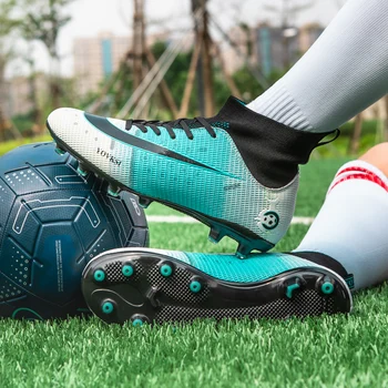 Nuevo de la Moda de Zapatos de Fútbol Para los Hombres resistente, Ligero Botas de Fútbol AG Listones de Choque absorbente