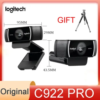 Original de Logitech C922 Profesional de una Webcam 1080P de la cámara para la transmisión de vídeo HD y grabación a 720P a 60 fps, trípode en
