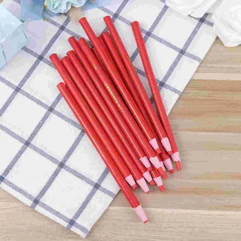 Pack de 12 China Marcador de Grasa Lápices de Cadena de Papel Envuelto de Cera Lápices de Colores Lápices para Dibujar Conjunto de 17 cm ( Rojo )