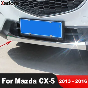 Para Mazda CX-5 CX5 2013 2014 2015 2016 Chrome Frontal Inferior de la Cubierta del Parachoques Recorte de Protección de Moldeo Decorar Tira de los Accesorios del Coche